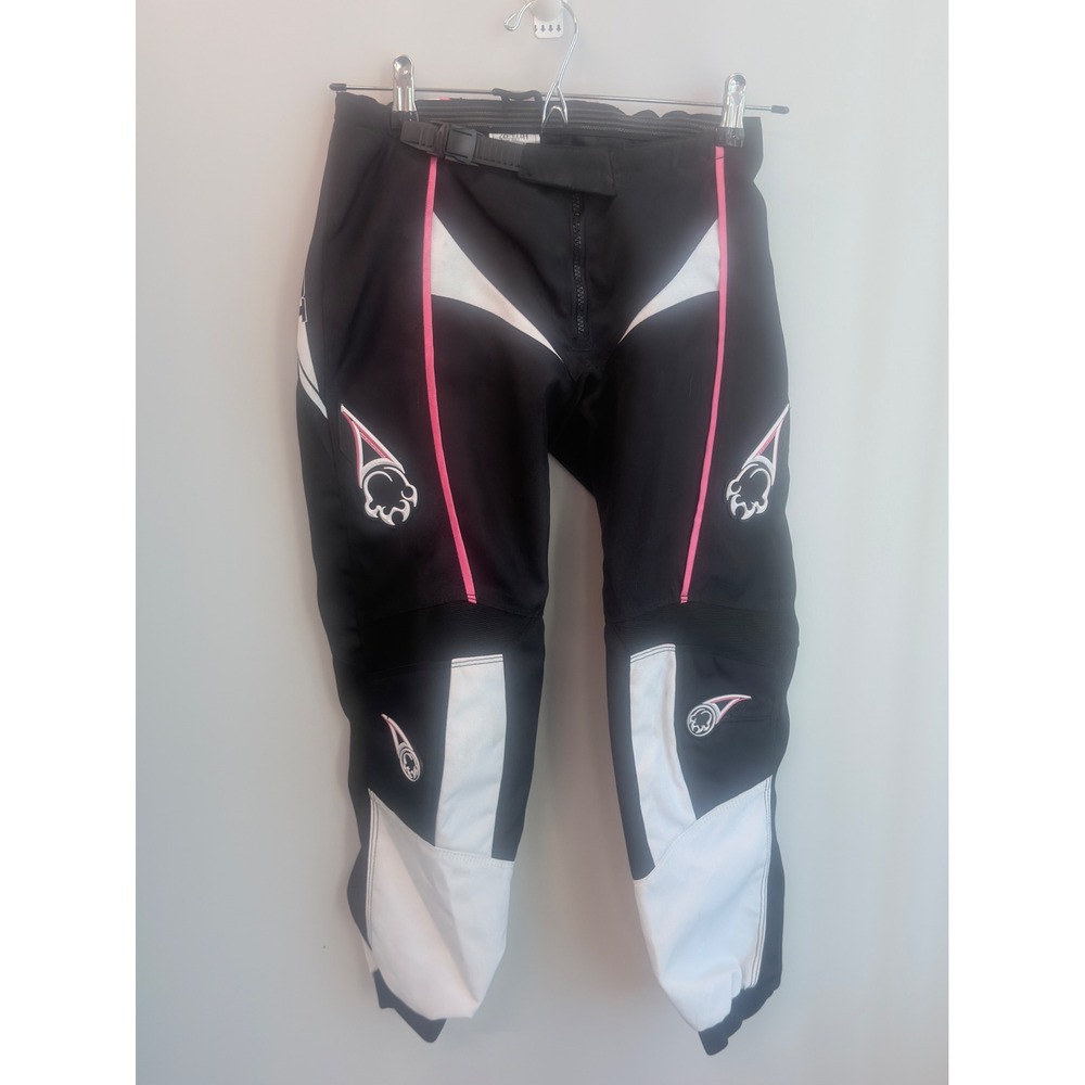 Ocelot Racing Motocross Pants Kids Size 28 Black White Pink Good Y2K Moto Gear